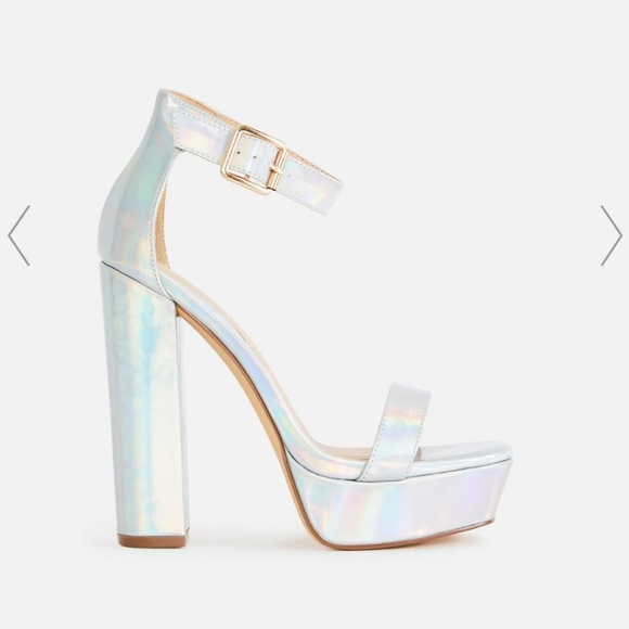 Holographic iridescent heaven platform Heels - Picture 3 of 7
